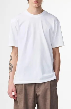 Nn.07 Adam Pima Cotton T-Shirt in White at Nordstrom, Size X-Large