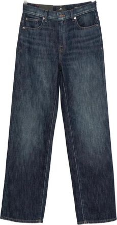 7 For All Mankind Straight Jeans - Dames - Regular Fit Jeans - Blauw - W26 - Jeans