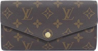 Louis Vuitton Brown Rose Ballerine Coated Canvas Long Wallet (Tri-Fold) (Pre-Owned)