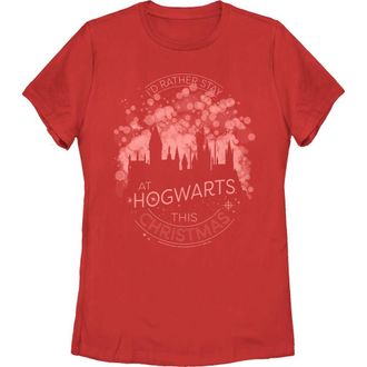 Harry Potter Womens Harry Potter Hogwarts This Christmas Graphic T-Shirt in Red at Nordstrom, Size Xx-Large