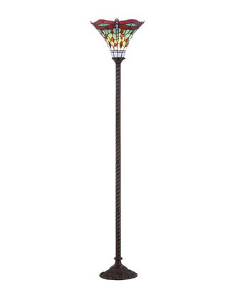 Jonathan Y Designs Jonathan Y Designs Dragonfly Tiffany-Style 71In Torchiere Floor Lamp