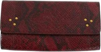 Jerome Dreyfuss Pre-owned Portefeuille - Dames - Vintage Accessoires - Rood - ONE Size - Leer - Vintage