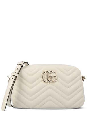 Gucci small GG Marmont chevron shoulder bag - Neutrals