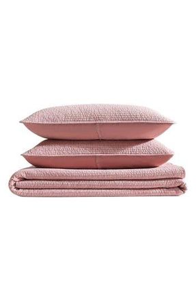 Nautica Seashore Stitch Cotton Quilt Set in Light /Medium Pink at Nordstrom Rack, Size Full/queen
