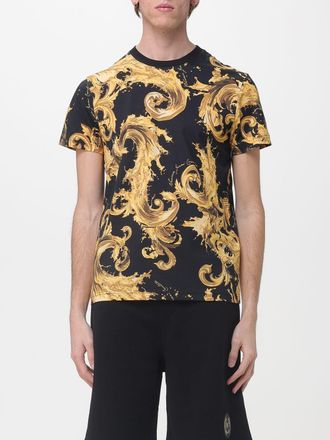 Versace Jeans Couture Cotton T-Shirt with Baroque Print