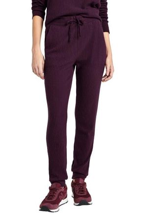 Splendid London Tulip Cuff Rib Joggers in Deep Plum at Nordstrom, Size Medium