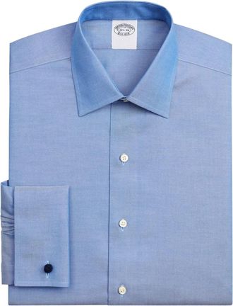 Brooks Brothers Overhemd met lange mouwen en gespreide kraag - Blauw