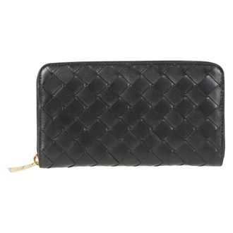 Bottega Veneta Intrecciato Zip Around Wallet - female - Bottega Veneta - Wallets & Cardholders - Black - ONE SIZE - Accessories