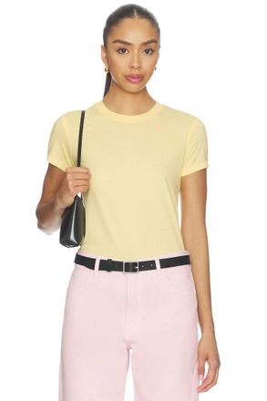 Frame Denim Vintage Baby Tee In Lemon
