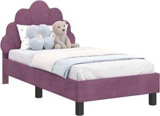 vidaXL Estructura De Cama Para Ni&ntilde;os Peque&ntilde;os Con Cabecera Morado Vidaxl