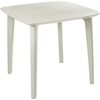 Beliani Tavolo da giardino Materiale sintetico 4 posti resistente alle intemperie Patio esterno Beige chiaro Sorico