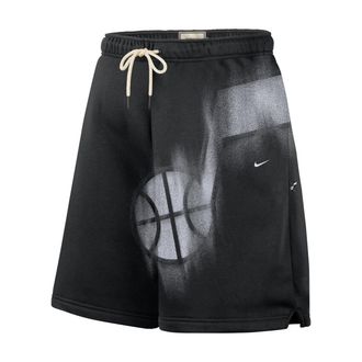 Nike Mens Utah Jazz Standard Issue Fleece Basketball Shorts in Black | IQ1549-010