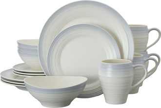 Mikasa Swirl 16Pc Dinnerware Set, Service For 4