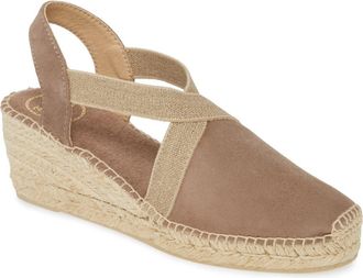 Toni Pons Tona Espadrille Wedge in Taupe Fabric at Nordstrom, Size 5.5-6Us