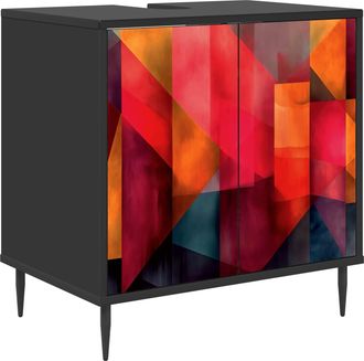 vidaXL Mueble De Cuarto De Ba&ntilde;o Heesch Roble Negro 60 X 40 X 61 Cm Vidaxl