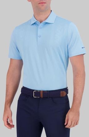 Ben Sherman Tonal Diamond Jacquard Performance Golf Polo in Light Blue at Nordstrom, Size Xx-Large