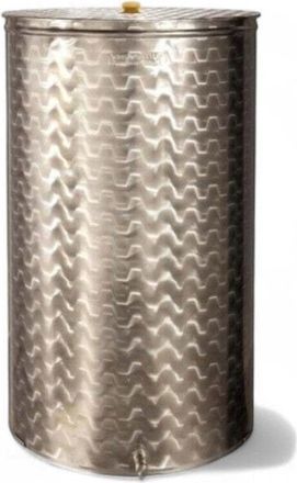 No Brand Fusto contenitore bidone in acciaio inox con fondo piano lucido per olio