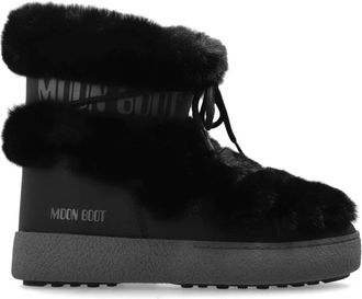 Moon Boot Sneeuwlaarzen MB Ltrack Faux Fur WP - Dames - Winterlaarzen - Zwart - 36 EU - Nepbont - Schoenen
