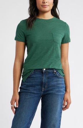 Caslon Cotton & Modal T-Shirt in Green Pinecone at Nordstrom Rack, Size Small