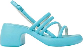 Camper Chunky Heel Blauwe Platte Sandalen - Dames - Sandalen met hakken - Blauw - 41 EU - Schoenen