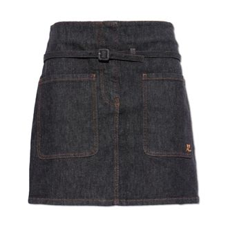 Courr&egrave;ges Denim Skirts, female, Blue, Size: W28 Two Pockets Denim Skirt