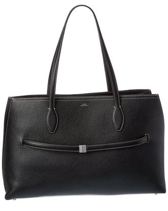 Toteme Logo Leather Tote