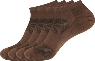 BambooMN Men and Womens Rayon from Bamboo Low Cut Ankle Socks for Sports, Work and Everyday Wear - 4 Pairs - Unisex Sizing, 07 Brown, Medium