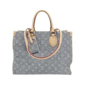 Louis Vuitton Bolso tote Pre-owned Monogram Denim - Pre-owned - Mujer - Gris - ONE SIZE