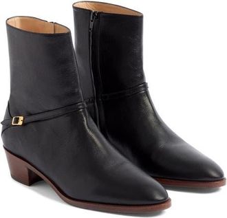 Valentino Garavani Pat VLOGO Ankle Boot in Nero at Nordstrom, Size 12Us
