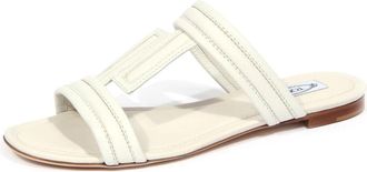 Tod's Off White Leren Sandaal Schoen - Dames - Sandalen - Wit - 35 EU - Schoenen