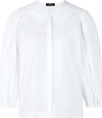 Marc Cain Blouse met volumineuze mouwen - Dames - Blouses & Shirts - Wit - Maat: S Katoen
