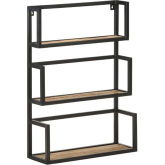 vidaXL Estanter&iacute;a De Pared De Madera De Mango Rugosa 60x20x85 Cm Vidaxl