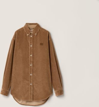 Miu Miu Corduroy and suede shirt