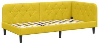 vidaXL Estructura De Cama En Esquina Amarillo 100 X 200 Cm Terciopelo Vidaxl