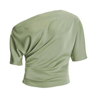 Swing Swing - Top korte mouw - Dames - Blouses & Shirts - Groen - Maat: XL Satijn