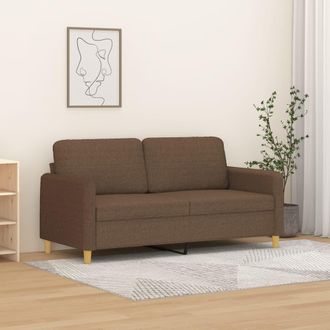 vidaXL Sof&aacute; De 2 Plazas De Tela Marr&oacute;n 140 Cm Vidaxl