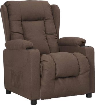 vidaXL Sill&oacute;n Reclinable De Tela Gris Taupe Vidaxl