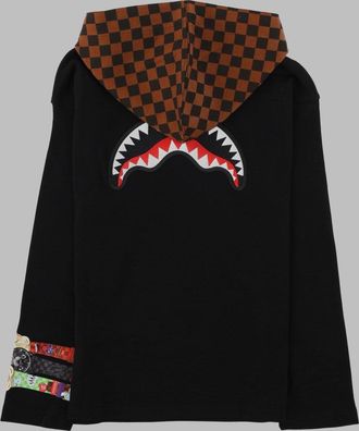 Sprayground Logo-Printed Hoodie Sweatshirt - Black
