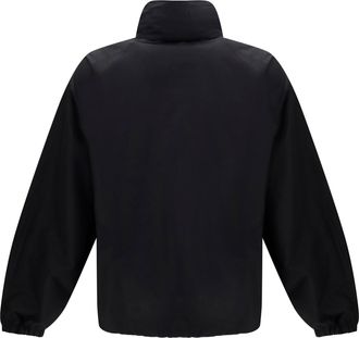 Gucci Mens Compact Cotton Zip Jacket Black