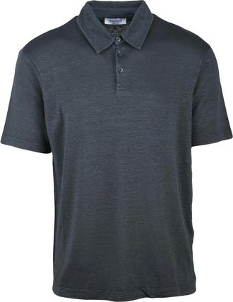 Wool & Co Tops, Heren, Blauw, M, Linnen, Polo Garzata