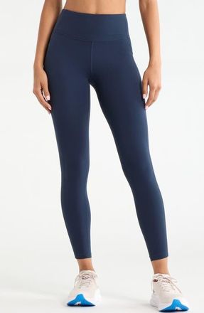 Zella Studio Luxe High Waist Pocket Leggings in Navy Sapphire at Nordstrom, Size Xx-Large