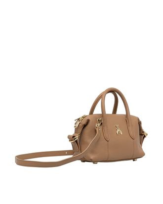 Patrizia Pepe Calfskin Leather Top Handle Bag - Brown