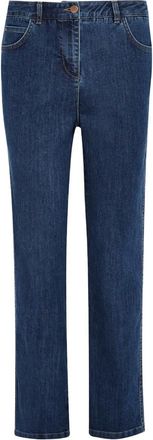 Generic Classically Designed Straight Leg Jeans (UK, Numeric, 14, Regular, Petite, Blue Midwash)