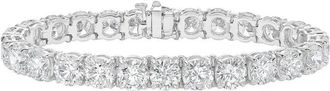 Diana M. Jewels 14kt white gold 15cts lab grown round diamond tennis bracelet