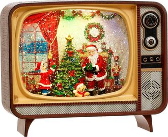 Mark Roberts Santa TV Holiday Scene with LED in Brown at Nordstrom