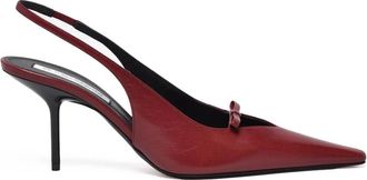 Victoria Beckham Red Leather Bow Slingback Pumps