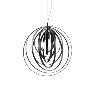Netlighting Disco 1 Light Spherical Cage Ceiling Pendant Black E27