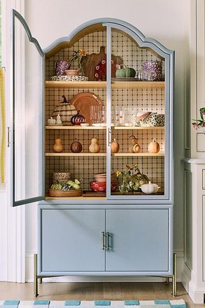 Anthropologie Livia Glass & Wood Storage Hutch
