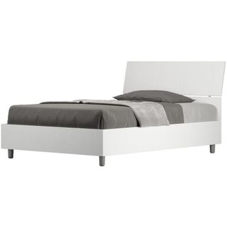 ITYhome Letto una piazza e mezza - demas - Tipologia Letto: Con Rete - Tipologia Testata: Testata Inclinata - Colore: Bianco Frassino - Dimensione Rete