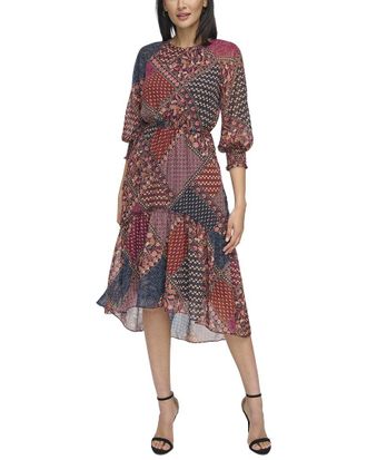 Vince Camuto Long Sleeve Midi Dress